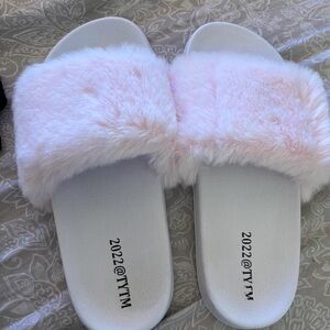 Fluffy Pink Slippers